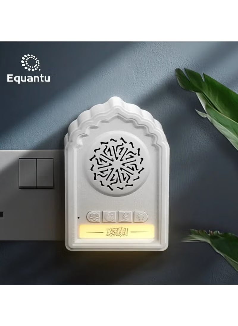 Equantu QB812 Quran Wall Plug Speaker – Compact Islamic Audio Player with Full Quran Recitation, Zikir, Duas & MP3 Playback – Powerful Built-In Speaker for Home, Mosque & Office Use – Wall-Mounted Muslim Decor with Remote Control and LED Indicator  - Image 5