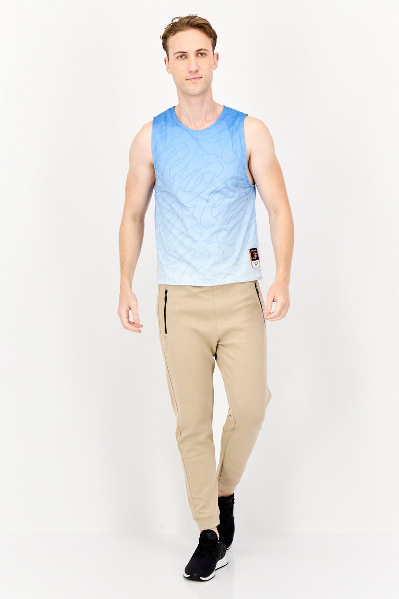 Reebok Men Sportswear Fit Sleeveless Training Vests, Light Blue - Image 4