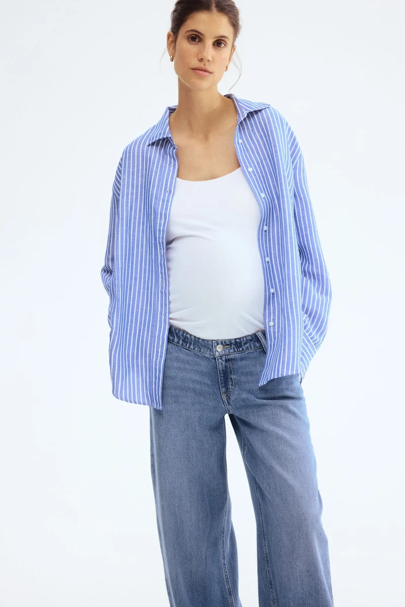 H&M  MAMA Wide Low Jeans for Women | Best Price UAE
