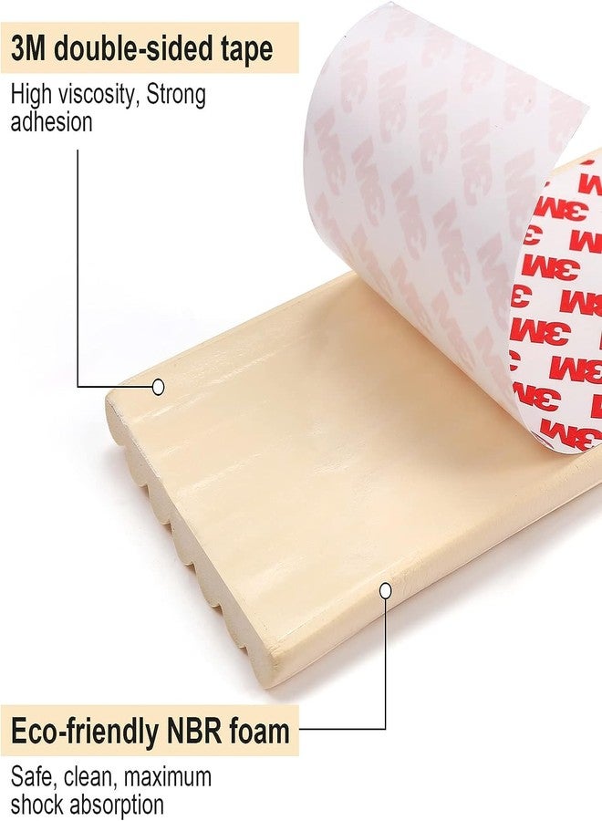 Potency Extra-Wide Edge Protectors for Baby, 6.8ft Soft Baby Proofing with 3M Strong Adhesive Double Sided Tape, DIY Edge & Corner Safety Guards Furniture Bumper or Table, Furniture, Fireplace, Beign - Image 3