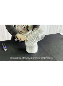 Shams A hobby or chimney that expands to 7.5 meters and a diameter of 5 inches (12.55 cm) of thermally expandable aluminum for the kitchen hood, gas heater and air conditioner + a special thermal paste roll of 23 yards + a hobby hood with a button to control the opening and closing  - Image 4