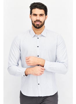 Men Relaxed Fit Long Sleeve Casual Shirt, White