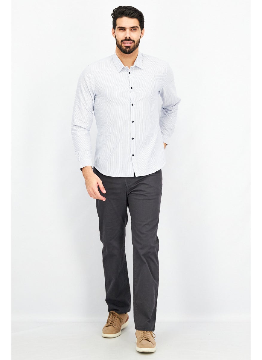 Kooples x Sport - Men Relaxed Fit Long Sleeve Casual Shirt, White - Image 1