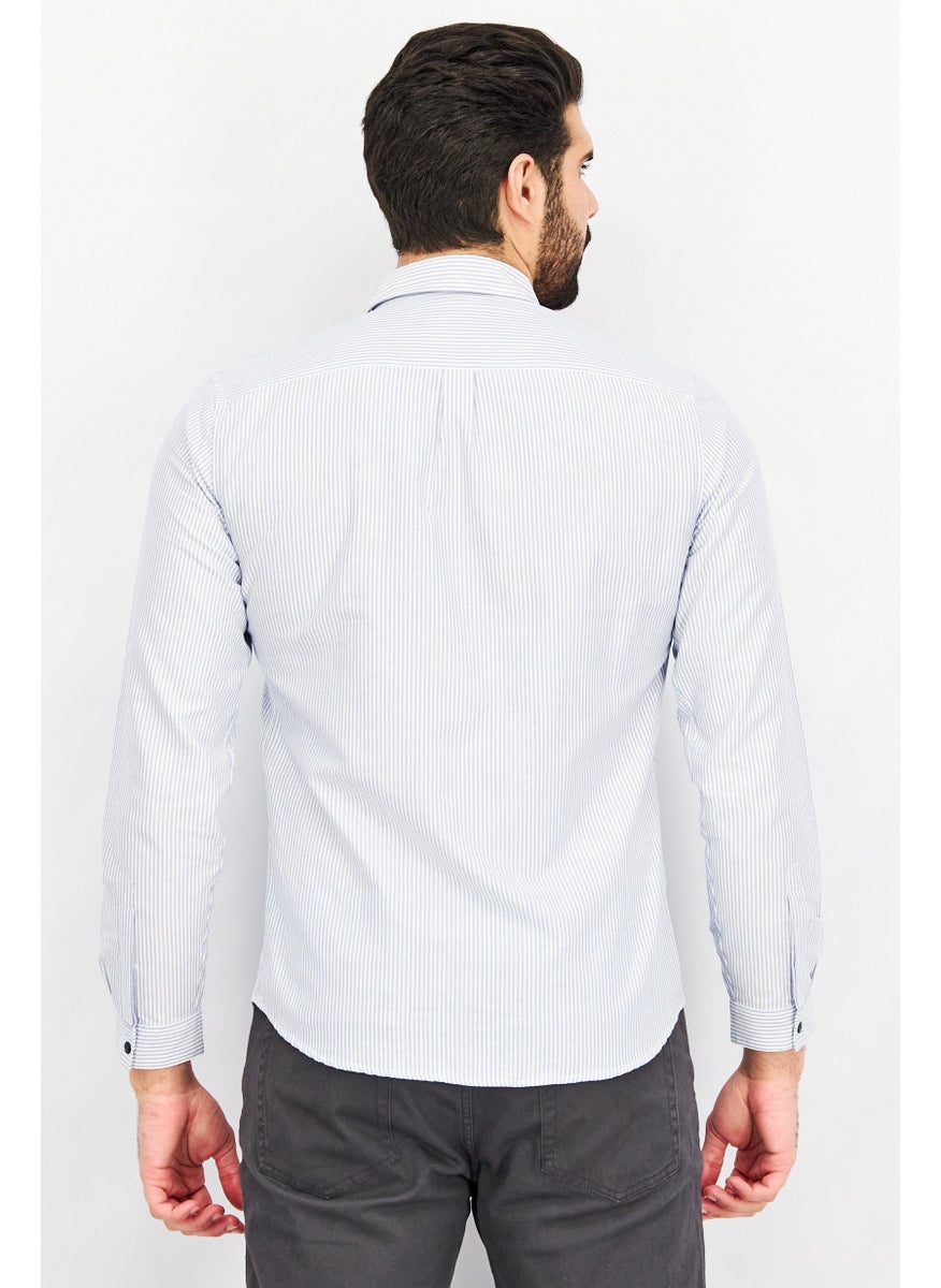 Kooples x Sport - Men Relaxed Fit Long Sleeve Casual Shirt, White - Image 1