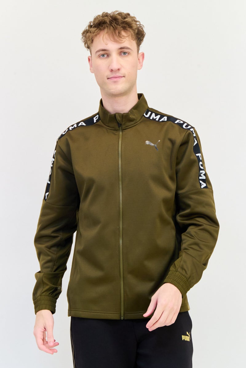 PUMA Men Sportswear Fit Long Sleeve Training Jackets, Olive - Image 1
