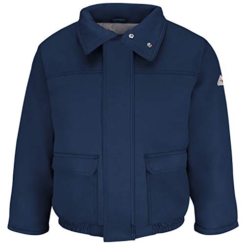 Bulwark FR mens Heavyweight Fr Insulated Bomber Jacket, Navy, Small US - Image 2