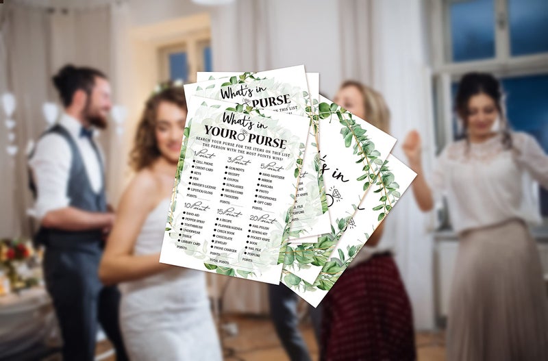 Huastatewolf Bridal Shower Game Cards, Tropical Jungle Theme Engagement Party Cards for Wedding, Set of 30 Cards(Leaf011) - Image 5