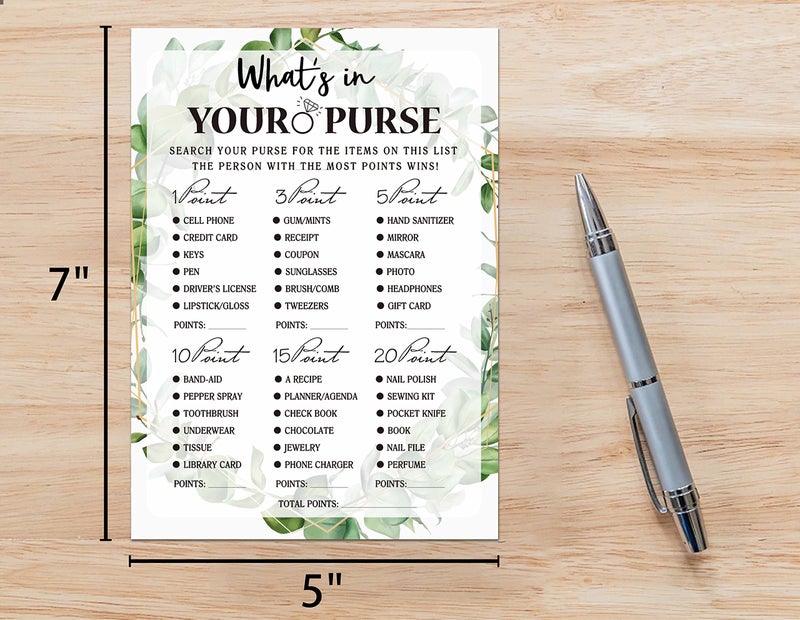 Huastatewolf Bridal Shower Game Cards, Tropical Jungle Theme Engagement Party Cards for Wedding, Set of 30 Cards(Leaf011) - Image 2
