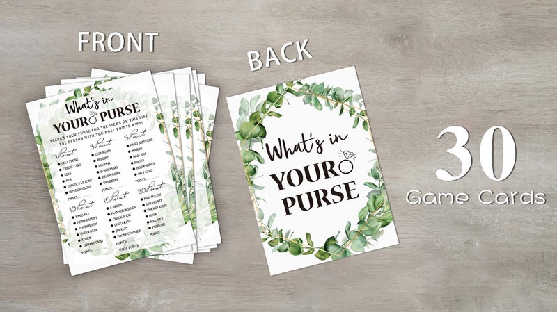 Huastatewolf Bridal Shower Game Cards, Tropical Jungle Theme Engagement Party Cards for Wedding, Set of 30 Cards(Leaf011) - Image 3