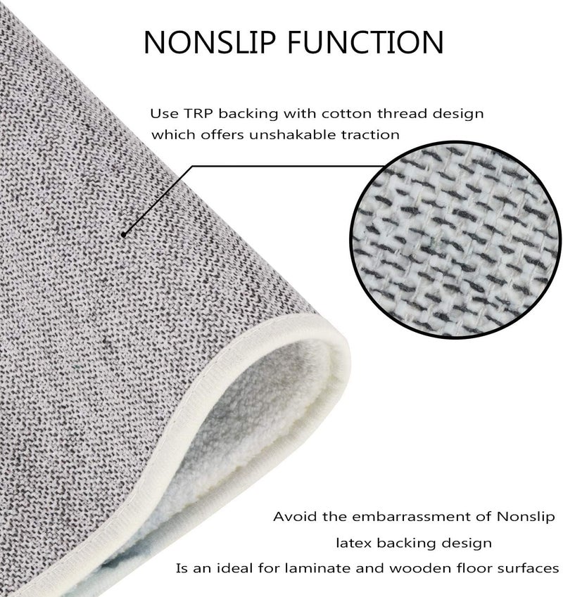 Brikipth AntiSlip Large Bath Mat Bathing Room Rug Quick Drying Mat Bathroom WaterAbsorbing QuickDrying Floor Mat NonSlip Carpet Soft Cushion Bathtub Floor Mat 5 x 10 cm - Image 4