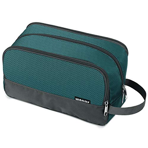 WANDF Toiletry Bag for Men Hanging Dopp Kit Water Resistant Shaving Bag Small Toiletry Bag for Traveling (malachite green) - Image 1