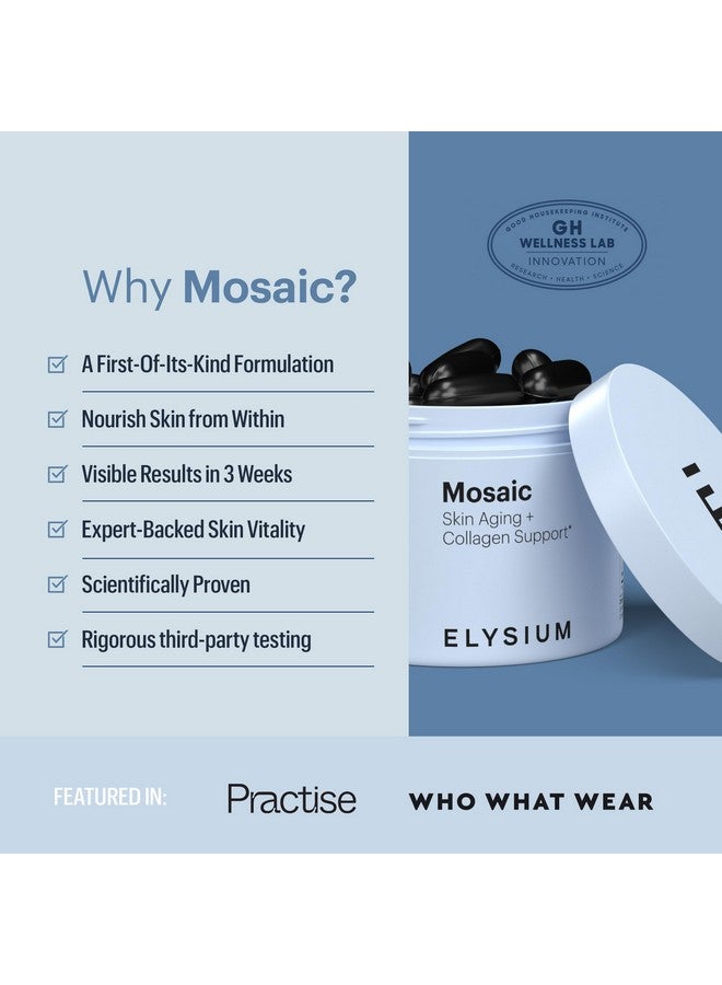 ELYSIUM Mosaic - Hyaluronic Acid Supplement - Clinically Proven - Fights Fine Lines & Skin Aging - Collagen Supplement - 30-Day Supply (Vegan Softgels) - Image 5