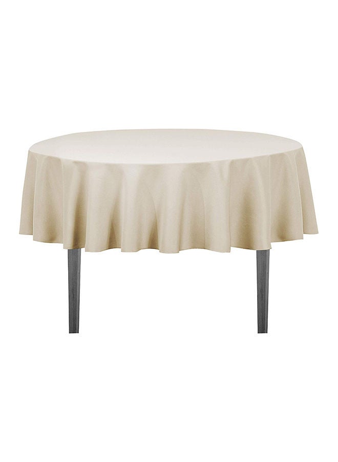 NIBEMINENT Solid Pattern Table Cloth Beige 70inch - Image 1