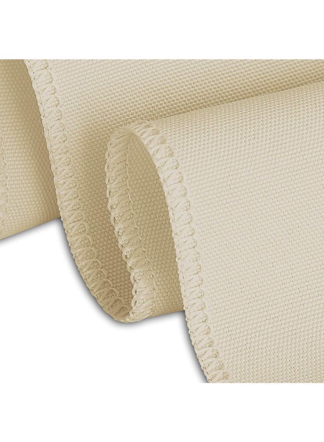 NIBEMINENT Solid Pattern Table Cloth Beige 70inch - Image 2