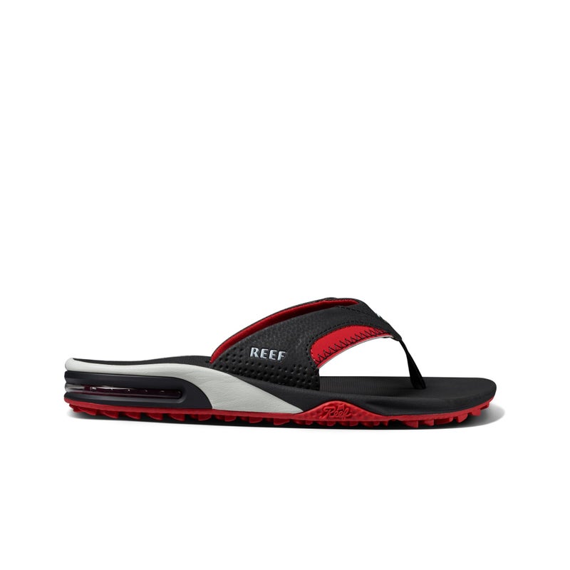 Reef Fanning Pregame Mens Bottle Opener Flip Flop, Arch Support, Durable Outsole, Water Friendly, Black/Red, 8 - Image 3