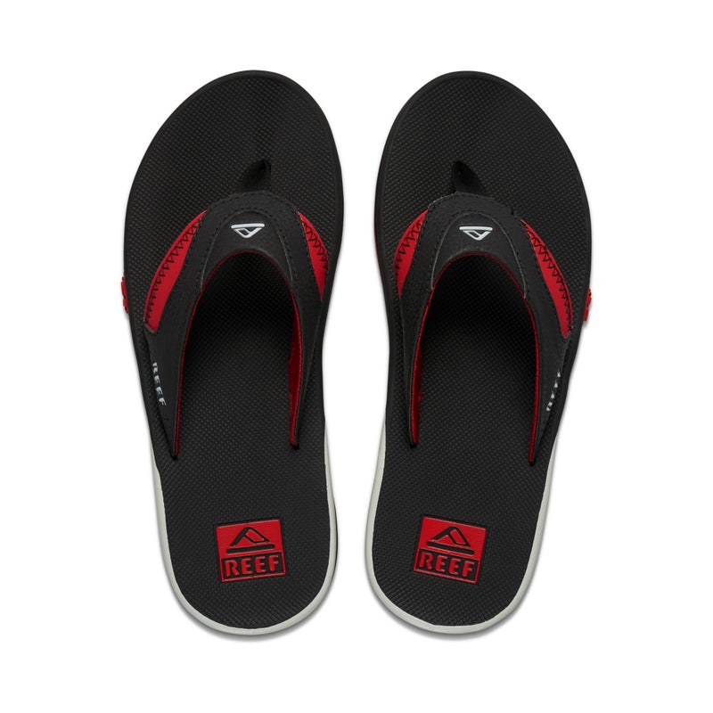 Reef Fanning Pregame Mens Bottle Opener Flip Flop, Arch Support, Durable Outsole, Water Friendly, Black/Red, 8 - Image 5
