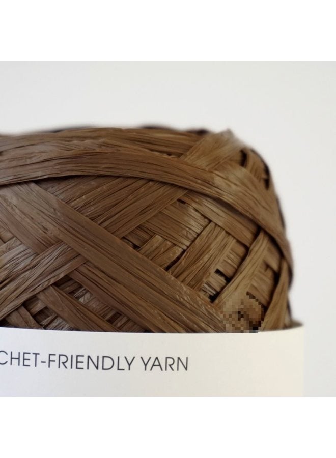 Raffia Line Cotton Straw Hat Bag DIY Crochet Friendly Braided Line ECO RAFFIA-Color:Dark Brown New  - Image 1