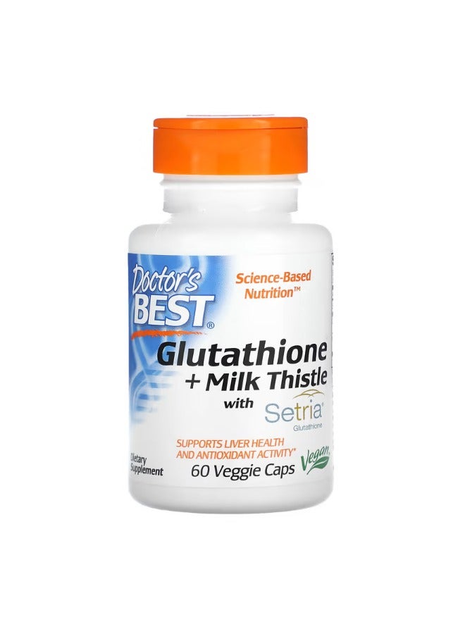 دكتورز بست Glutathione  Milk Thistle  60 Veggie Caps - Image 1