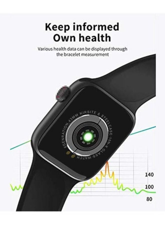 ACLIX T55 Smart Watch Full Curved Touch Screen Bluetooth Call Rotating Crown Always On Display Lock Screen Password Heart Rate Sports Fitness Tracker - Image 2