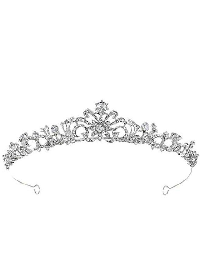 SAMKY Bridal Floral Rhinestone Crystal Wedding Prom Tiara Crown T1129  - Image 2