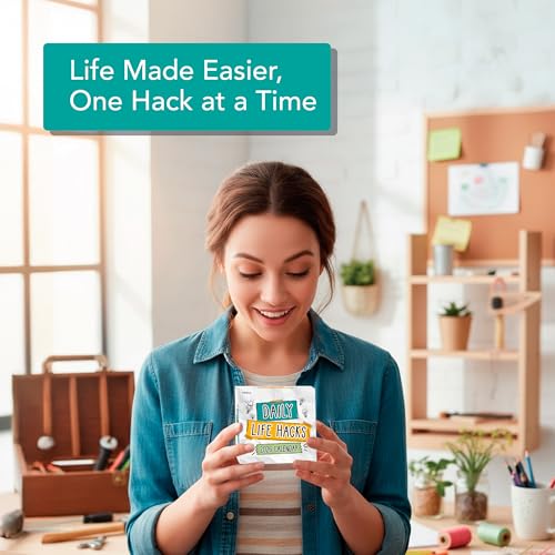 Eterna Goods 2026 Daily Life Hacks Desktop Calendar | Day To Day Tear Off Calendar with 365 Interesting Hacks & Facts for Everyday of the Year, Fun Box Calendar Gift For Men or Women, Christmas Stocking Stuffer Gift for Home or Office - Image 5