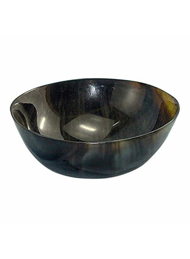 Mythrojan Hand Crafted Small Serving Natural Ox Horn Bowl – Polished Finish - Image 1