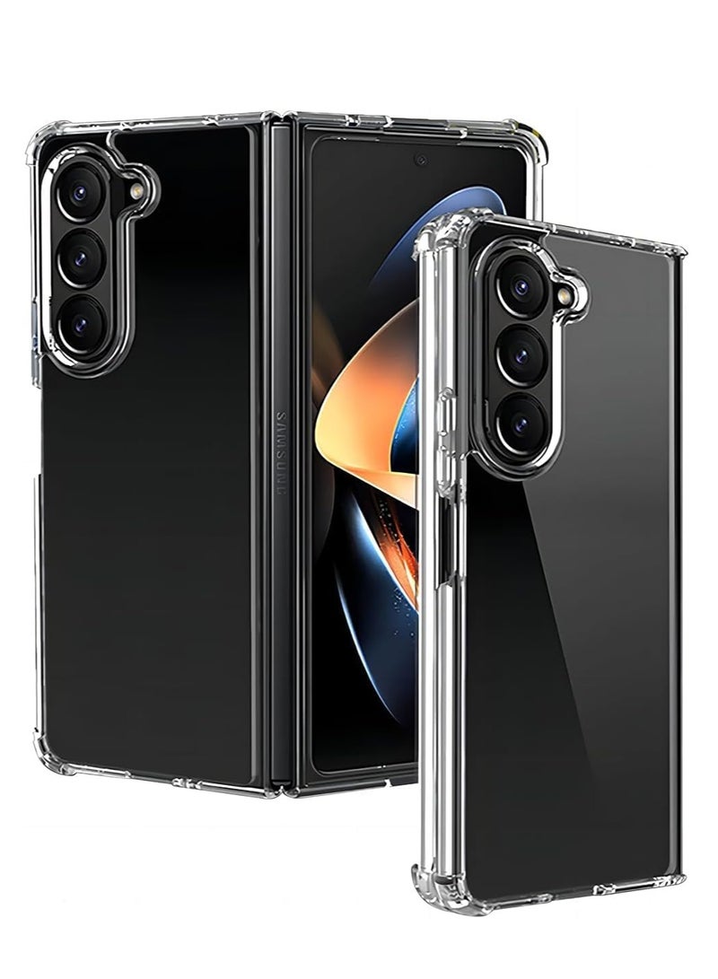 Clear Case for Samsung Galaxy Z Fold 6 5G Acrylic + TPU Anti-Yellowing, Reinforced Corners, Shock-Absorption Clear Protective Cell Phone Cover - Image 1