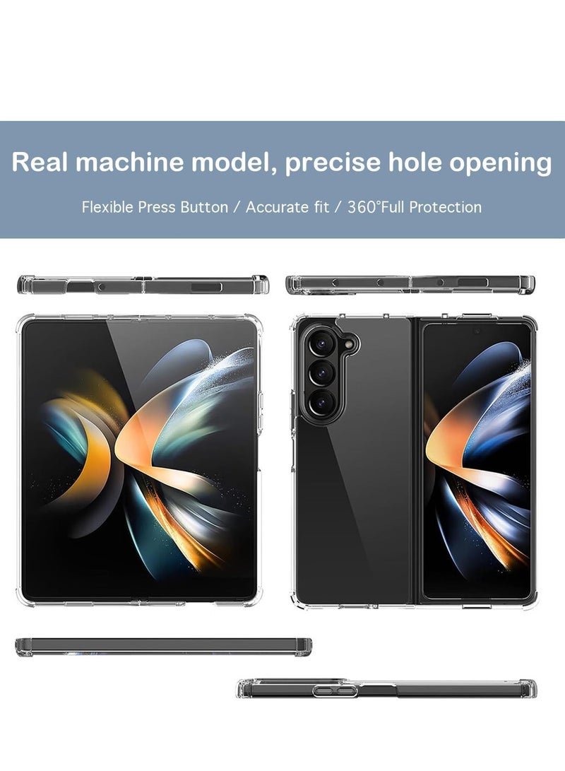 Clear Case for Samsung Galaxy Z Fold 6 5G Acrylic + TPU Anti-Yellowing, Reinforced Corners, Shock-Absorption Clear Protective Cell Phone Cover - Image 2