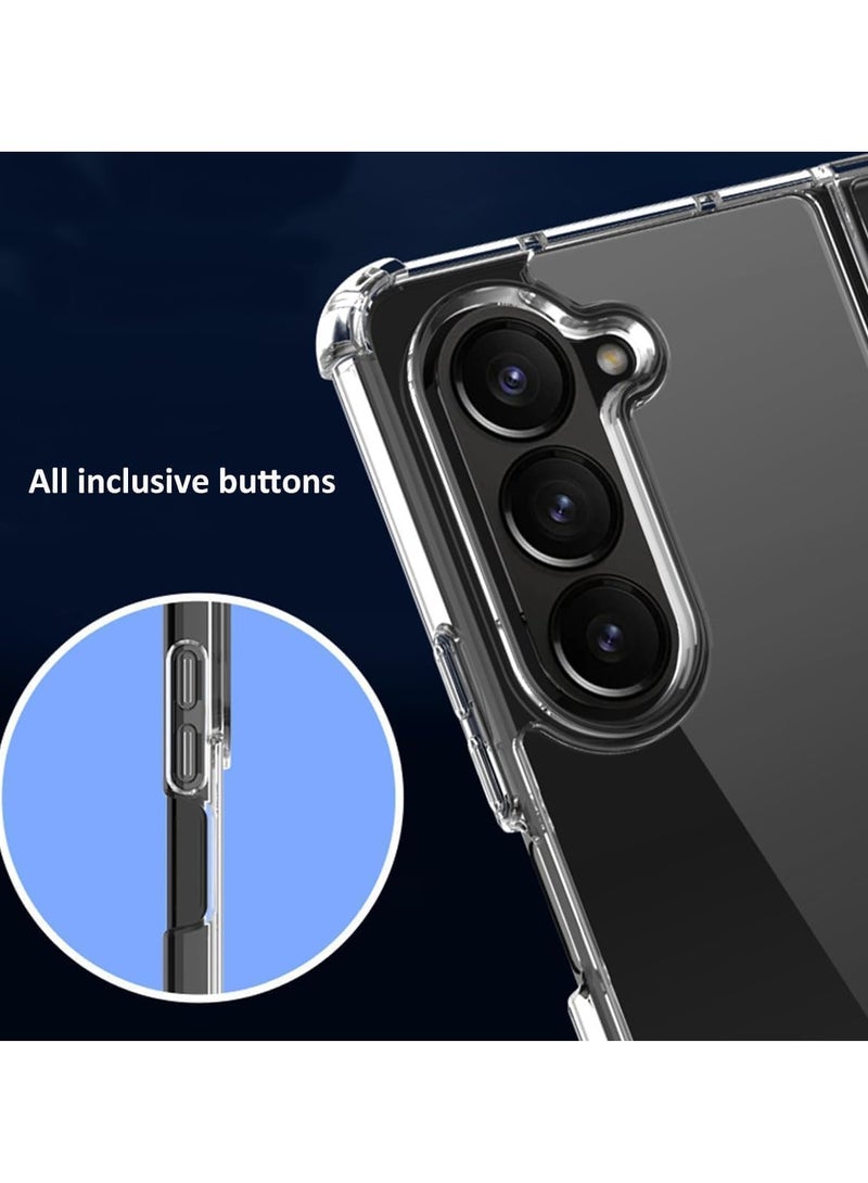 Clear Case for Samsung Galaxy Z Fold 6 5G Acrylic + TPU Anti-Yellowing, Reinforced Corners, Shock-Absorption Clear Protective Cell Phone Cover - Image 3