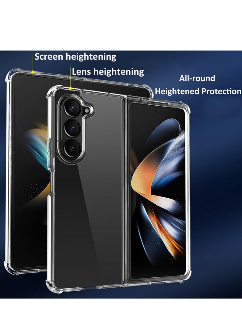 Clear Case for Samsung Galaxy Z Fold 6 5G Acrylic + TPU Anti-Yellowing, Reinforced Corners, Shock-Absorption Clear Protective Cell Phone Cover - Image 5