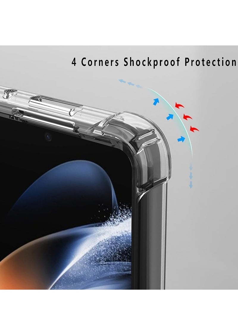 Clear Case for Samsung Galaxy Z Fold 6 5G Acrylic + TPU Anti-Yellowing, Reinforced Corners, Shock-Absorption Clear Protective Cell Phone Cover - Image 4