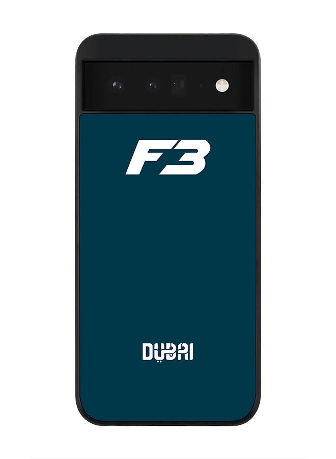 Stylizedd Rugged Black edge case for Google Pixel 6 5G Slim fit Soft Case Flexible Rubber Edges Anti Drop TPU Gel Thin Cover -  Faz3 Dubai Blue - Image 1