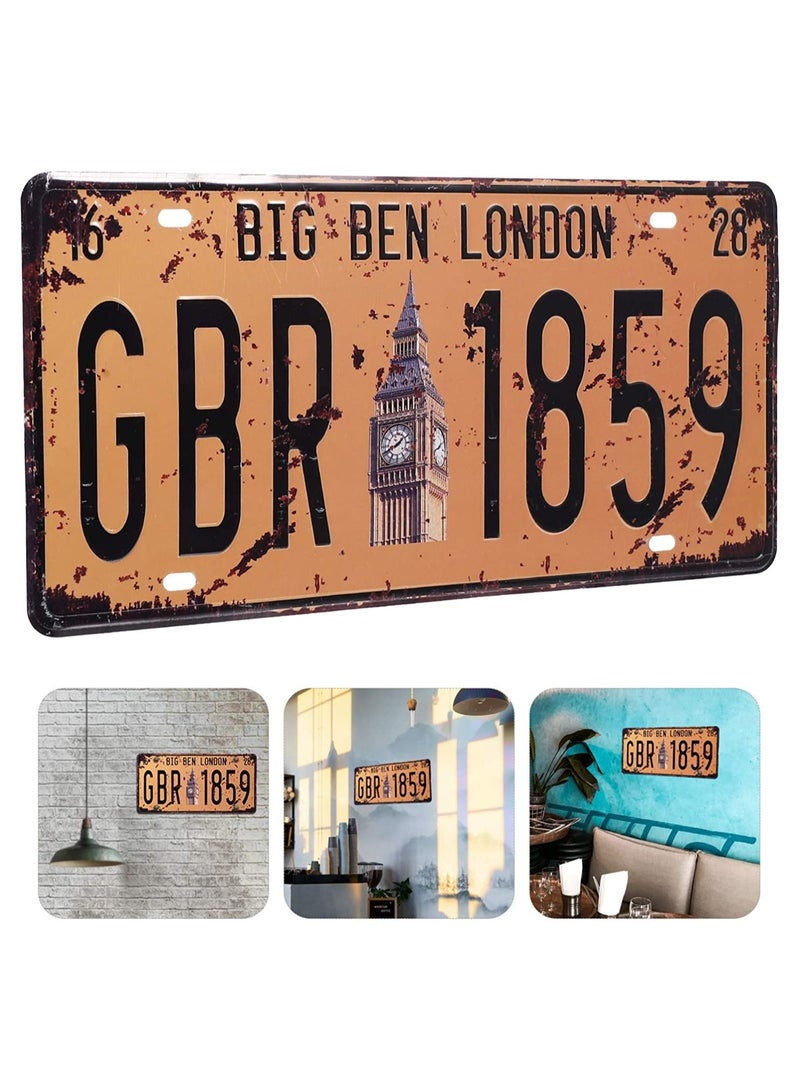 FFD Wall Decorative Metal Plate Metal Art Tin Sign Plaqui Print Poster Car Plate Plaque Decals Modern Design Painted Car Plate Tin Metal Wall Art Signs - Image 3