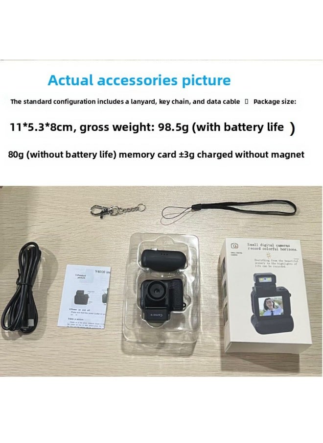 Generic Hot Y4000 Digital Camera Campus Mini HD Portable Student Party Portable Card Machine DV-Body Color:Y4000 Black [without Battery Life]  - Image 5