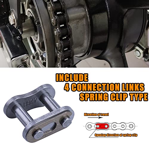 MRELC 428H Motorcycle Chain+ Chain Breaker,116-links Heavy Duty Drive Chain - Image 3