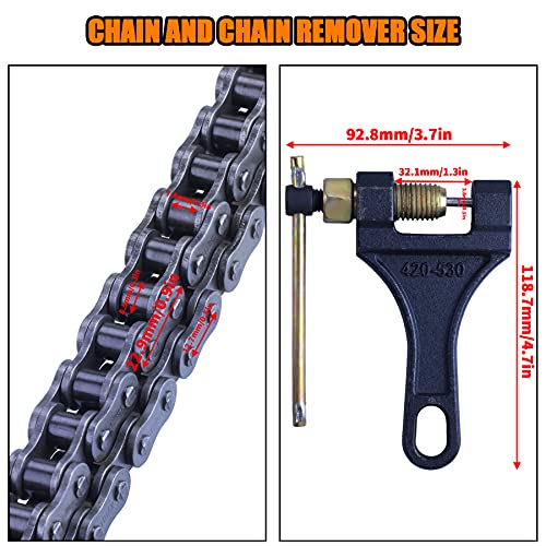 MRELC 428H Motorcycle Chain+ Chain Breaker,116-links Heavy Duty Drive Chain - Image 4