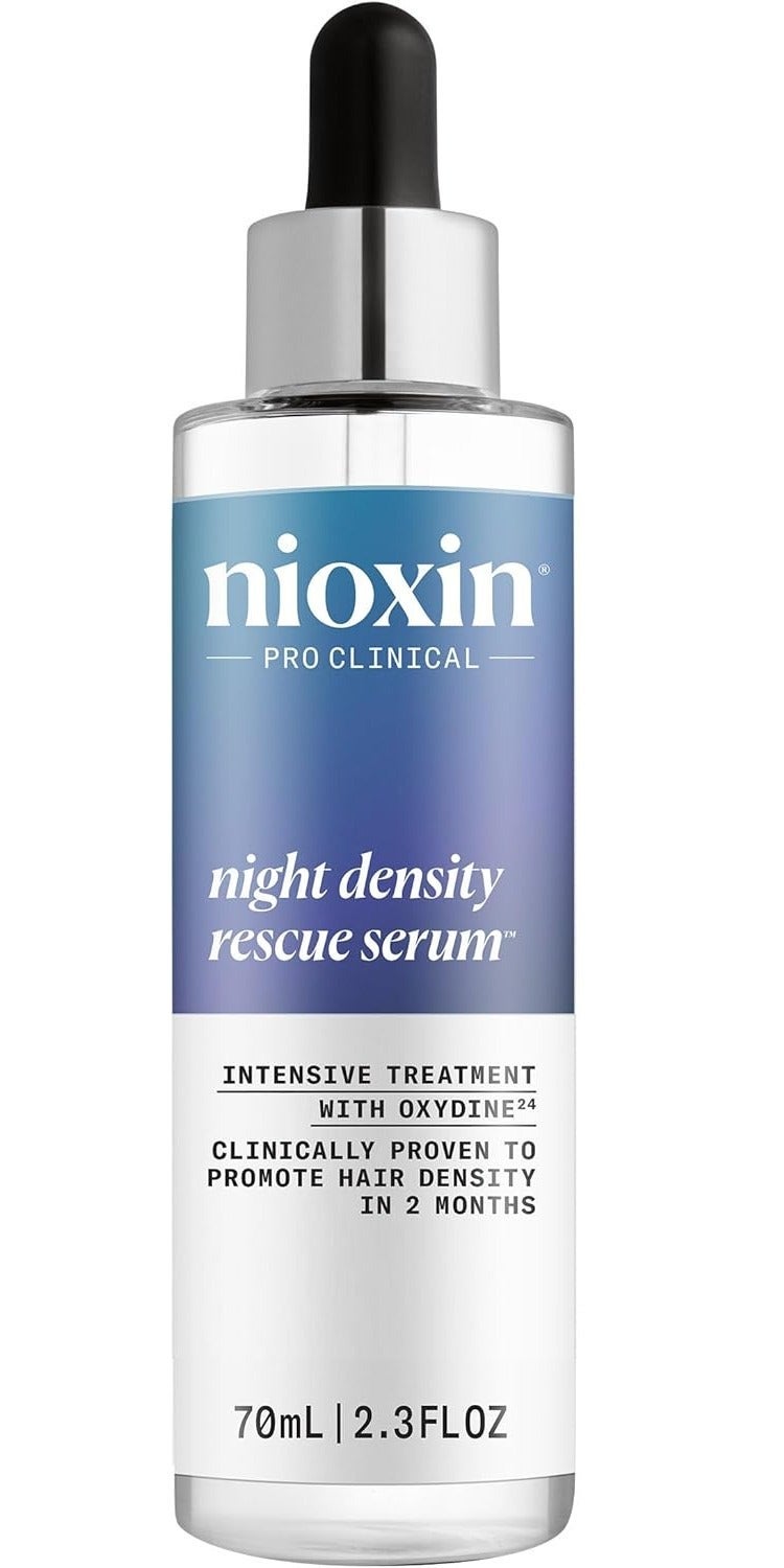 Nioxin Night Density Rescue Serum 70ml, Overnight Leave-In Scalp & Hair Thickening Serum with Nioxydine Technology for Fuller-Looking Hair & Breakage Support - Image 1