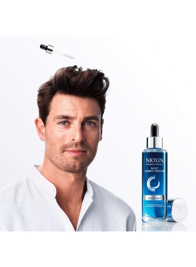 Nioxin Night Density Rescue Serum 70ml, Overnight Leave-In Scalp & Hair Thickening Serum with Nioxydine Technology for Fuller-Looking Hair & Breakage Support - Image 4