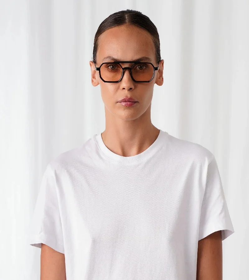 Explicit Poets  Explicit Poets Unisex RICHARD Matt Black - Peach Stylish Sunglasses, 40EP2  | Best Price UAE