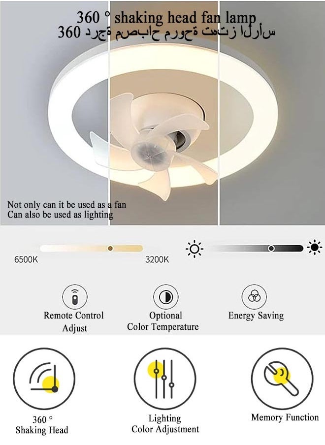 Generic 48W Fan Lights Slot High Power Ultra Lright LED All Copper 360 Degree Rotation Silent Fan Light Remote Control Shirak and Shakes Head Fan Lamp  - Image 4