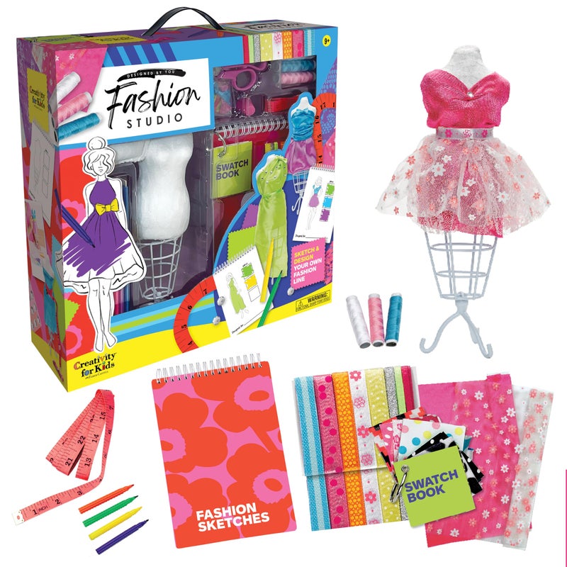 Creativity for Kids Designed by You Fashion Studio DIY Fashion Designer Craft Kit for Girls Dress Design Toy  Sewing Set for Kids Gifts and Toys for Girls Ages 9 - Image 2