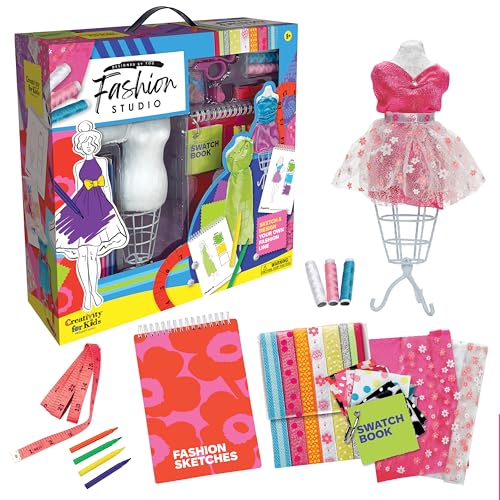 Creativity for Kids Designed by You Fashion Studio DIY Fashion Designer Craft Kit for Girls Dress Design Toy  Sewing Set for Kids Gifts and Toys for Girls Ages 9 - Image 1