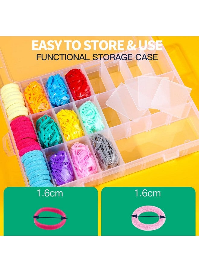 YGDZ Elastic Hair Bands 1500Pcs Rubber Bands For Hair 80Pcs Cotton Toddler Hair Ties Colorful Small Ponytail Holders Hair Accessories For Girl Toddler - Image 5