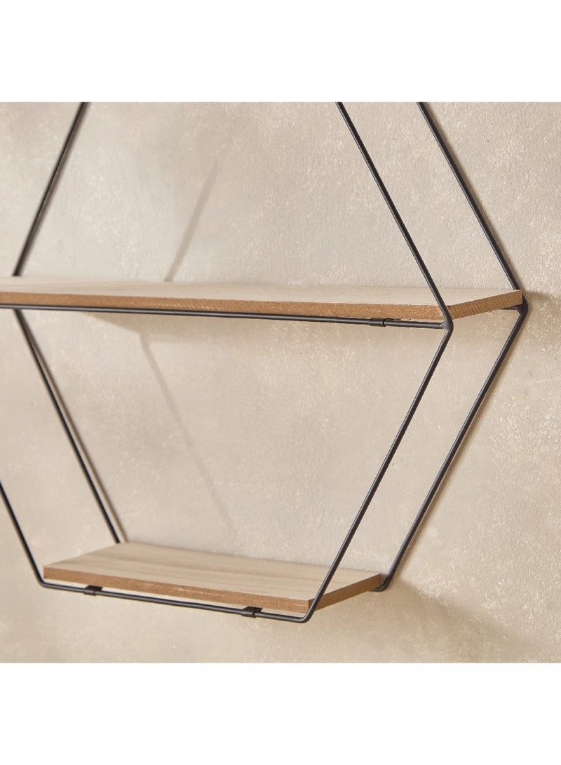Home Box Sera Foldable Metal Wall Shelf with MDF Boards 46 x 40 x 10 cm  - Image 3