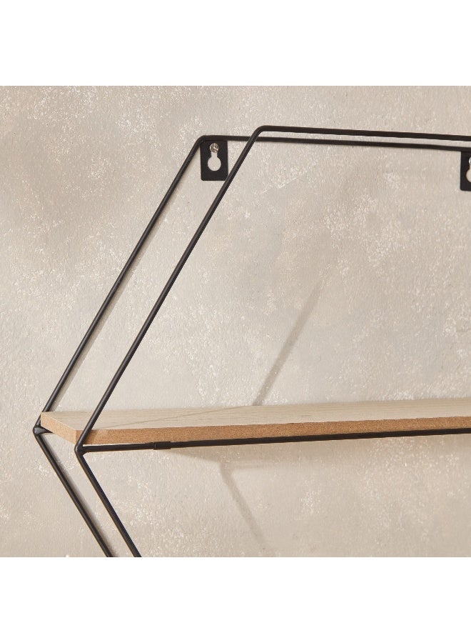 Home Box Sera Foldable Metal Wall Shelf with MDF Boards 46 x 40 x 10 cm - Image 4