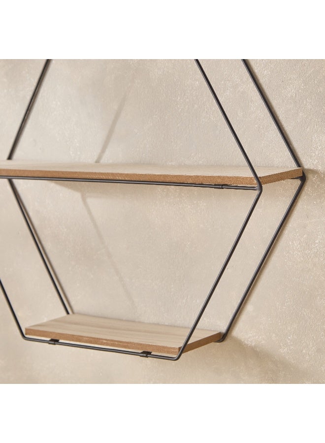 Home Box Sera Foldable Metal Wall Shelf with MDF Boards 46 x 40 x 10 cm - Image 3