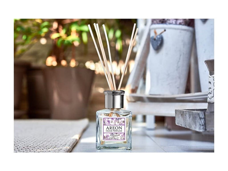 Areon Areon Home Perfume Garden 150ml Sticks Violet 10 Reed Sticks Air Freshener for Home Office  - Image 5