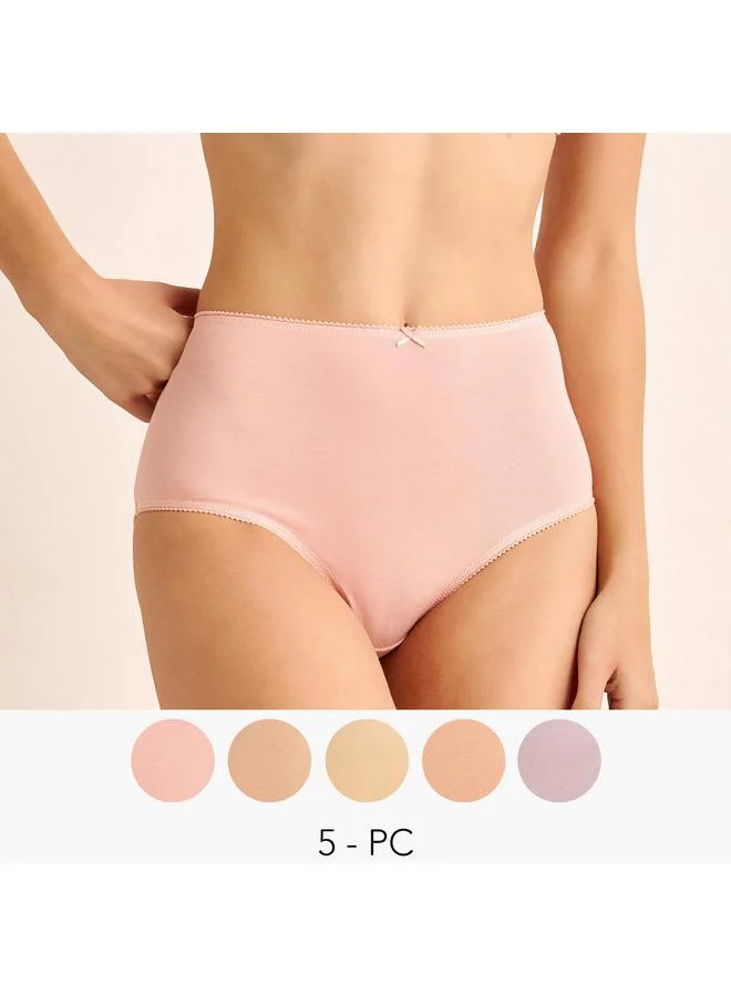 سبلاش فيڤ Set of 5   Full Briefs High Waist with Lace Trim