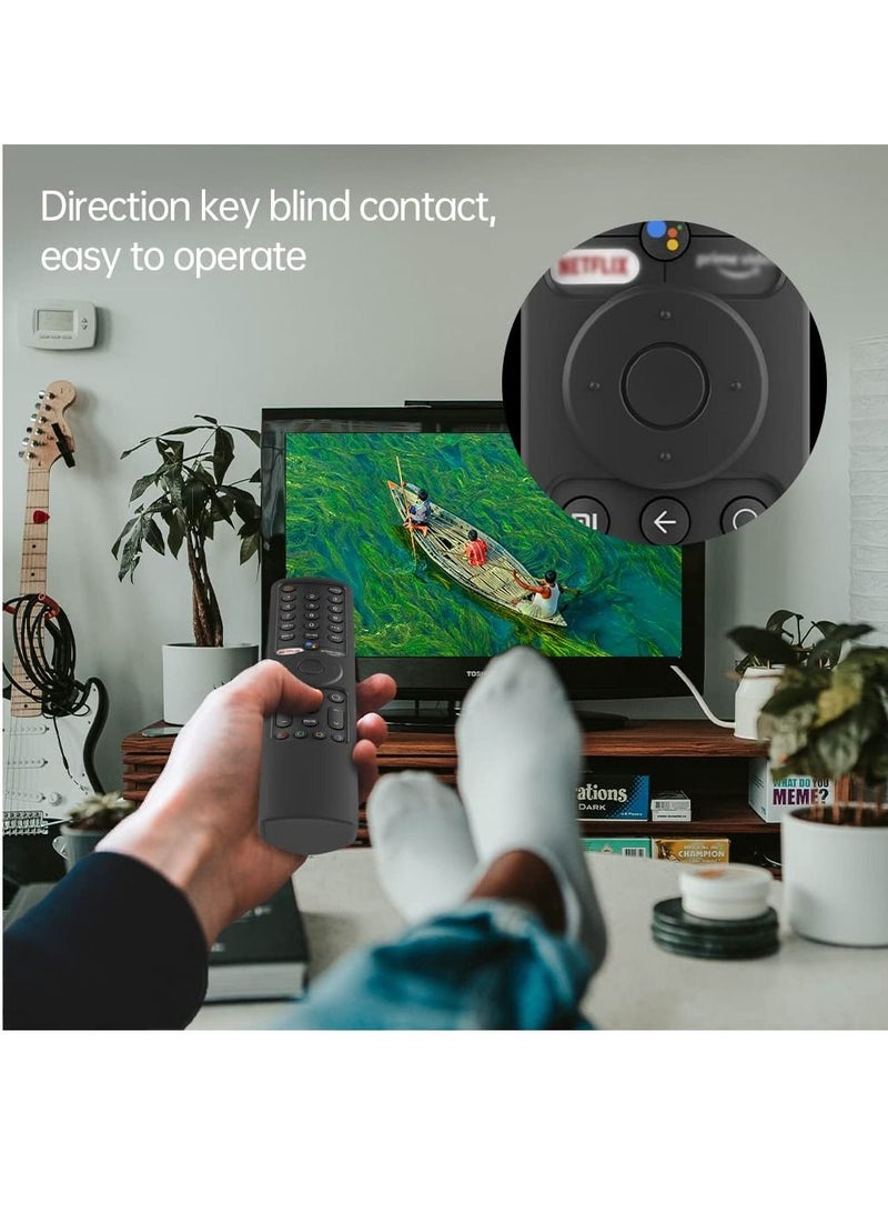 Y&D Dustproof Silicone Case for Xiaomi TV P1/P1E/Q1/Q1E Bluetooth Voice Remote XMRM-19 Control Shockproof Protective Shell Cover XIAOMI Smart (Black) - Image 4