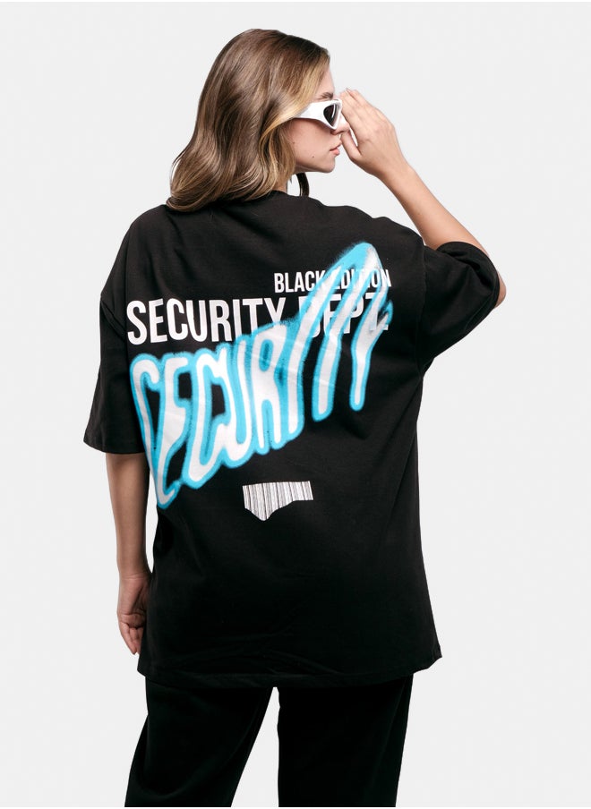 BLACK EDITION - UNISEX SECURITY DEP OVERSIZED T-SHIRT - Image 1